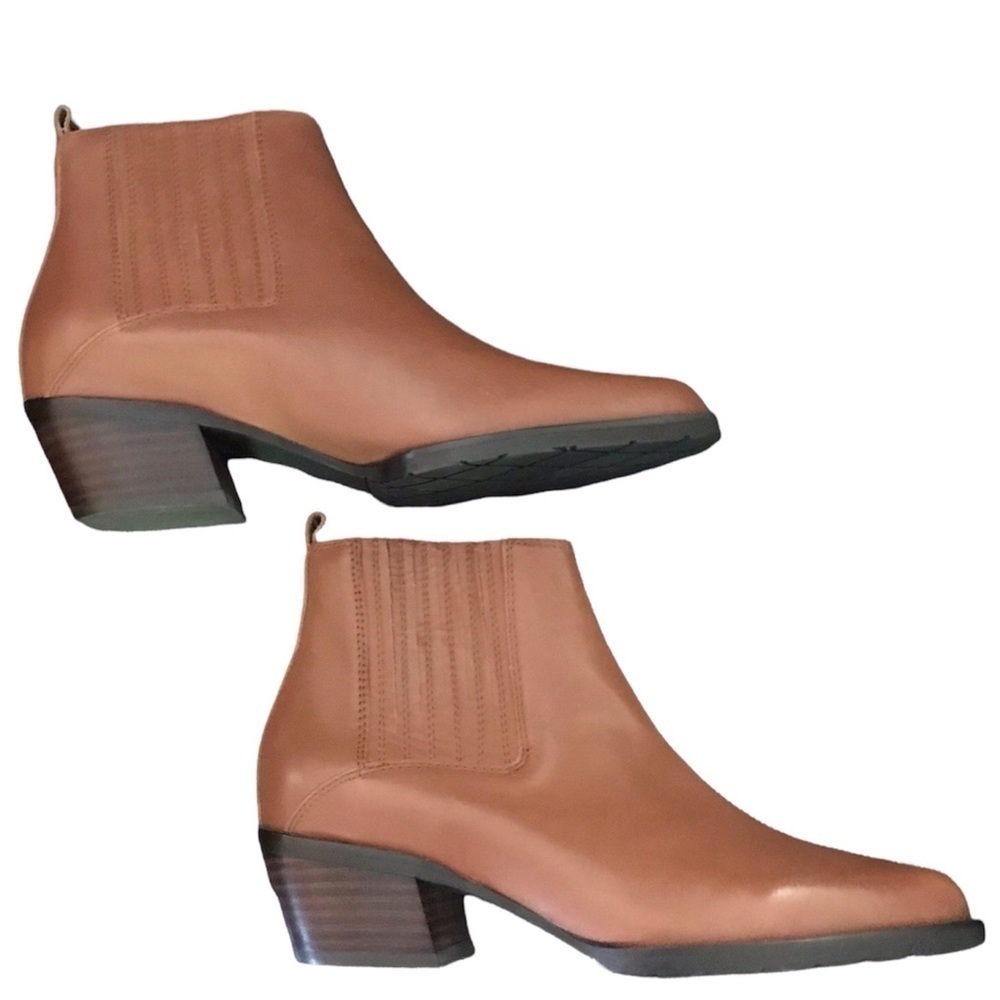 Revolve Alias Mae Tan Maja Leather Pull On Ankle Boot - Picture 10 of 16
